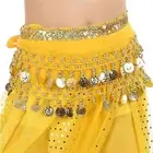 Kids Metal Coins Waist Chain Chiffon Dacning Waist Belt Chain New Hip Scarf