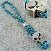 550 Paracord Knife Lanyard With Titanium Skull Beads / Skull Lanyard Beads