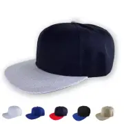 Plain Baseball Trucker Cap Hat Hip-Hop Flat Peak Visor Dancer Hat Adjustable