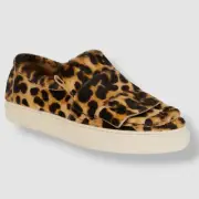 $700 DRIES VAN NOTEN Women's Beige Leopard Fur Sneaker Loafer Shoes US 6.5/36.5