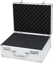 MagiDeal Microphone Carrying Case, Hard Shell Case,Projector Case,Aluminum Case with Foam for Electronics,Cameras,Phone