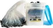 BasicGear Pancake Cast Net – Heavy-Duty 1.0+ lb/ft Weights, 4ft to 12ft Radius,