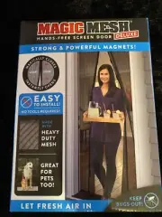 Magic Mesh Deluxe Magnetic Screen Door - New in Original Box