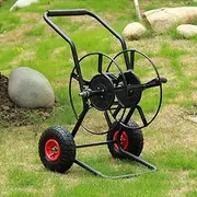 PP-Kic Heavy Duty Garden Hose Reel Cart, Garden Hose Reel Trolley, Floor Standing Hose Reel Water Pipe Storage Rack with Wheels for Outdoor Lawn Yard,Match 1/2 inch