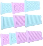 10pcs Wave Shovel Leather Silicone Cover Tag Exfoliating Face Spatula Scrubber Application Skin Cleaning Blackhead Extractor Sleeve Pore Scraper Women Spatulas Gentle Silica Gel