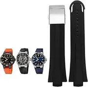 [BCMCBV] 24mm*12mm Lug End Rubber Waterproof Watchband For Oris Wristband Silicone Watch Strap Stainless Steel Folding Clasp