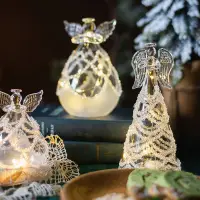 在飛比找蝦皮購物優惠-掬涵玻璃天使小夜燈 聖誕節生日禮物裝飾用品 桌面擺件生日氛圍