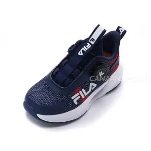 【FILA】KIDS 旋轉釦運動鞋 中童 大童 童鞋 免綁帶 康特杯 支撐足弓鞋墊(2-J430Y-321 402 515 三色任選)