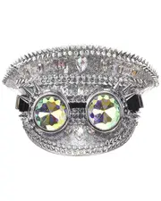 Sparkly Silver Burning Man Costume Hat