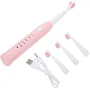 ORFOFE 1set Usb Rechargeable Electric Toothbrush for Boy Girl Soft Bristle Replacement Design Cartoon Style Gentle Cleaning for Boys and Girls