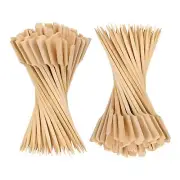 4.7 Inch Bamboo Skewers, 300 PCS Bamboo Paddle Wood Picks, Toothpicks for App...