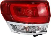 Car Accessorie LED Tail Light Rear Brake Lamp 68110047AB 68110046AC 68236104AC 68236105AC，Compatible For Jeep Grand Cherokee 2014-2016(Outer Left)