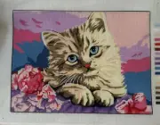 needlepoint Tapestry Gobelin Cat Temeljkovic Canvas Only 30x40cm