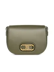 Celine Medium Maillon Triomphe Bag in Army Green