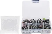 Respicefinem 80pcs Box DIY Toys Eyes 10MM for Dolls Bear Plush Animals Accessories with Packing Case Suitable for Various Toys Handmade Projects and Children S Early Education Non