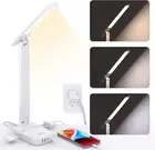 Power Strip with LED Desk Lamp, PD 30W Touch Desk Lamps, 4 Outlets 4 USB Ports(2