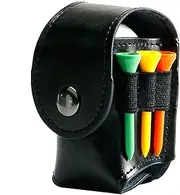 Golf Ball Tee Bag, Belt Waist Tee Organizer | Holder Divot Tool Carrier with Clip, Sports Accessory Holds 2 Balls and 3 Golf Tees 1 Golf Divot Tool for Outdoor Practice Range Training Competition