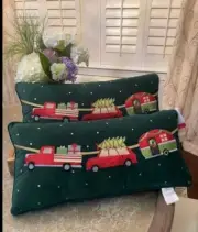 CYNTHIA ROWLEY CHRISTMAS VACATION VELVET GLAMPING PILLOWS 2