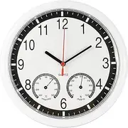 Garden Clock Weatherproof Outdoor 10 Inch Large Outdoor Wall Clock with Hygrometer Thermometer Outdoor Clock Garden Quiet Battery Operated Quartz Wall Clock Weather Resistant