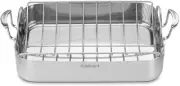Cuisinart MCP117-16BR MultiClad Pro 16-Inch Rectangular Roaster with Rack