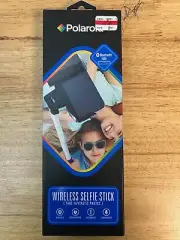 Polaroid Wireless Selfie Stick, Bluetooth, Rechargable, Blue