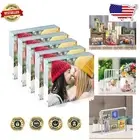 Elegant 5-Pack 4x4 Acrylic Magnetic Double-Sided Picture Frames - UV Protective