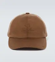 [Loro Piana] Loro Piana Logo cashmere hat XL brown