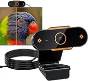 USB Webcam - Live Streaming Camera | Driverless USB Camera, Laptop Webcam with Auto Function, Wide Viewing Angle for Desktop Computer, Ordina