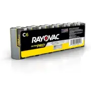 Rayovac C Batteries, Ultra Pro Alkaline C6 Cell Batteries (6 Battery Count)