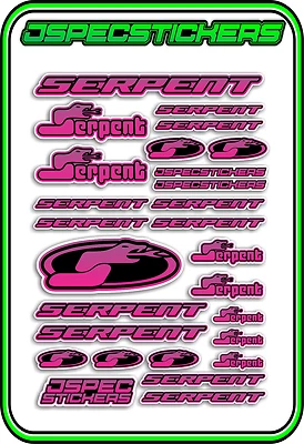RC STICKERS MODEL CAR SERPENT RACING BRUSHLESS F1 1/10 DRIFT 1/8 BUGGY PNK PUR B