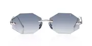 Anna-Karin Karlsson CHAIN NEST SUN - OCTAGONAL White Gold Grey Men's Sunglasses Silver Size 58