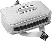 LeoLeoyy Tissue Holder Car Armrest Napkin Box PU Leather Lightweight Multifunctional with Elastic Strap Backseat Tissue Organizer, Grey (Grey)