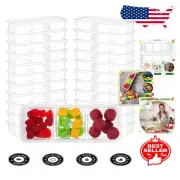 Stackable Clear Food Containers with Lids – 100 Pack, 17 oz Meal Prep Solution