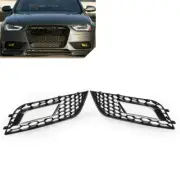 Honeycomb Front Bumper Fog Light Mesh Grille Cover For Audi A4 B8.5 2013-2016