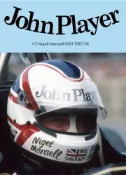 1/2 Decals for John Player Decals X Nigel Mansell F1 1983 Helmet Casco TBD798