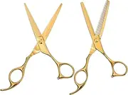 WRITWAA 2 Pcs Set Professional Hairdressing Scissors Set Haircut Accessories for Salon Home Use for All Hair Comfortable Grip Durable Design