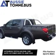 Bunji Tonneau Cover for Mitsubishi MN Triton Dual Cab (Suits Sports Bar)