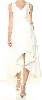 Calvin Klein Sleeveless V-Neck Gown with High-Low Design – Women’s Formal Dresses for Special Occasions