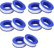 Armastuse PTFE Thread Seal Tape, 10 Rolls Plumbers Tape, 10m Waterproof Teflon Tape for Shower Head and Water Pipe
