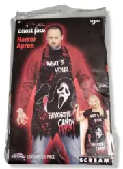 Licensed Ghost Face Scream Halloween Horror Apron Adult Unisex Halloween Costume