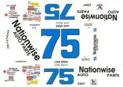 #75 Lake Speed Nationwise Pontiac 1/64th HO Scale Slot Car Waterslide Decals