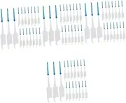 Healeved 4sets Interdental Brush Grout Reach Floss Gum Wider Spaces Products Floss Picks Toothpick Strips Toothpaste Electric Oral Scrubber Food Grade Tpe Brush Head Blue 200pcs*4