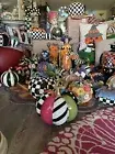 Mackenzie-Childs Fortune Teller Patchwork Pumpkin Medium.
