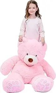 IKASA Giant Teddy Bear Plush Toy Stuffed Animals (Pink, 39 inches)