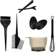 LRXIYODE 8Pcs Hair Coloring with Dye Brush Mixing Bowl Professional Hair Dye Tools for Salon and Home Use Flexible Bristles for Smooth Application for DIY Hair Tinting