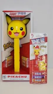 Brand New Pair Pokémon Pikachu Giant 12" + little 4 3/4" Pez Dispenser Set 2024