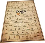 Generic Yoga Posture Canvas Wall Art Decorative Yoga Poster for Home Accessory Replaceable Wall Decor Unframed Design for Bedroom and Living Room
