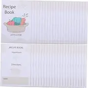 CATIEBYE 50pcs Recipe Cards Cue Cards Flash Card Double-sided Cooking Note Cards