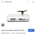 King Living Jasper Coffee Table Carrara Marble Brand New