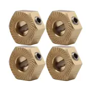 4pcs Brass 17mm Wheel Hex for Axial SCX6 Jeep JLU Wrangler 1/6 RC Crawler Car A